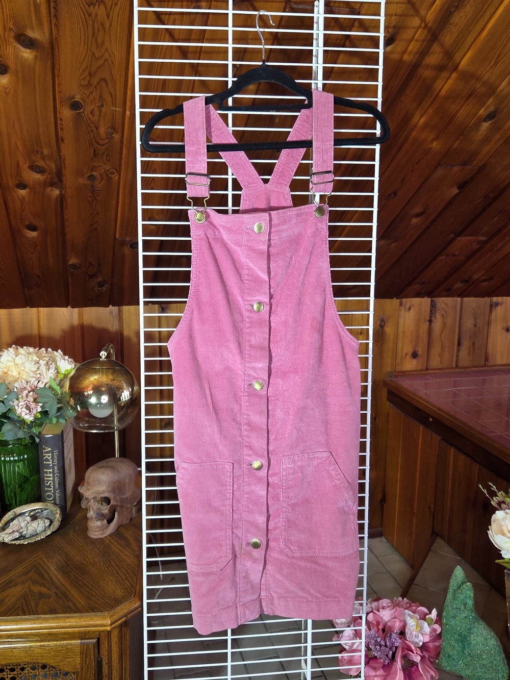 Joe Fresh Pink Corduroy Button-Front Jumper